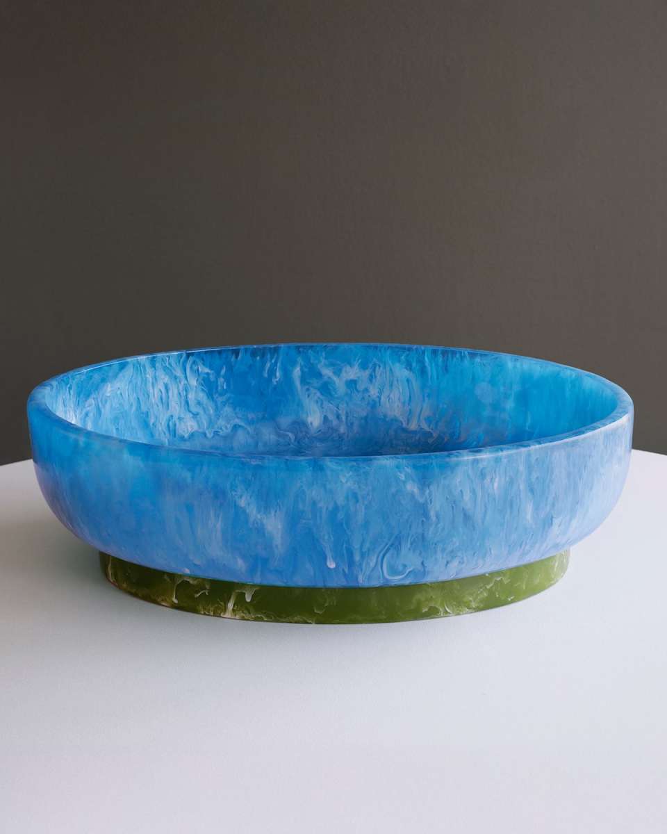 Resin Rio Large Oval Bowl with Base
